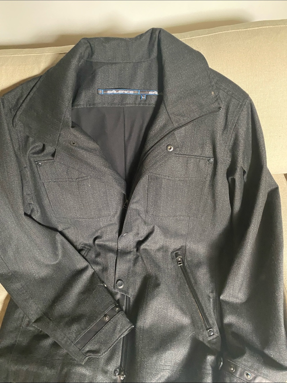 Men's Dark Charcoal Lightweight Zip Jacket